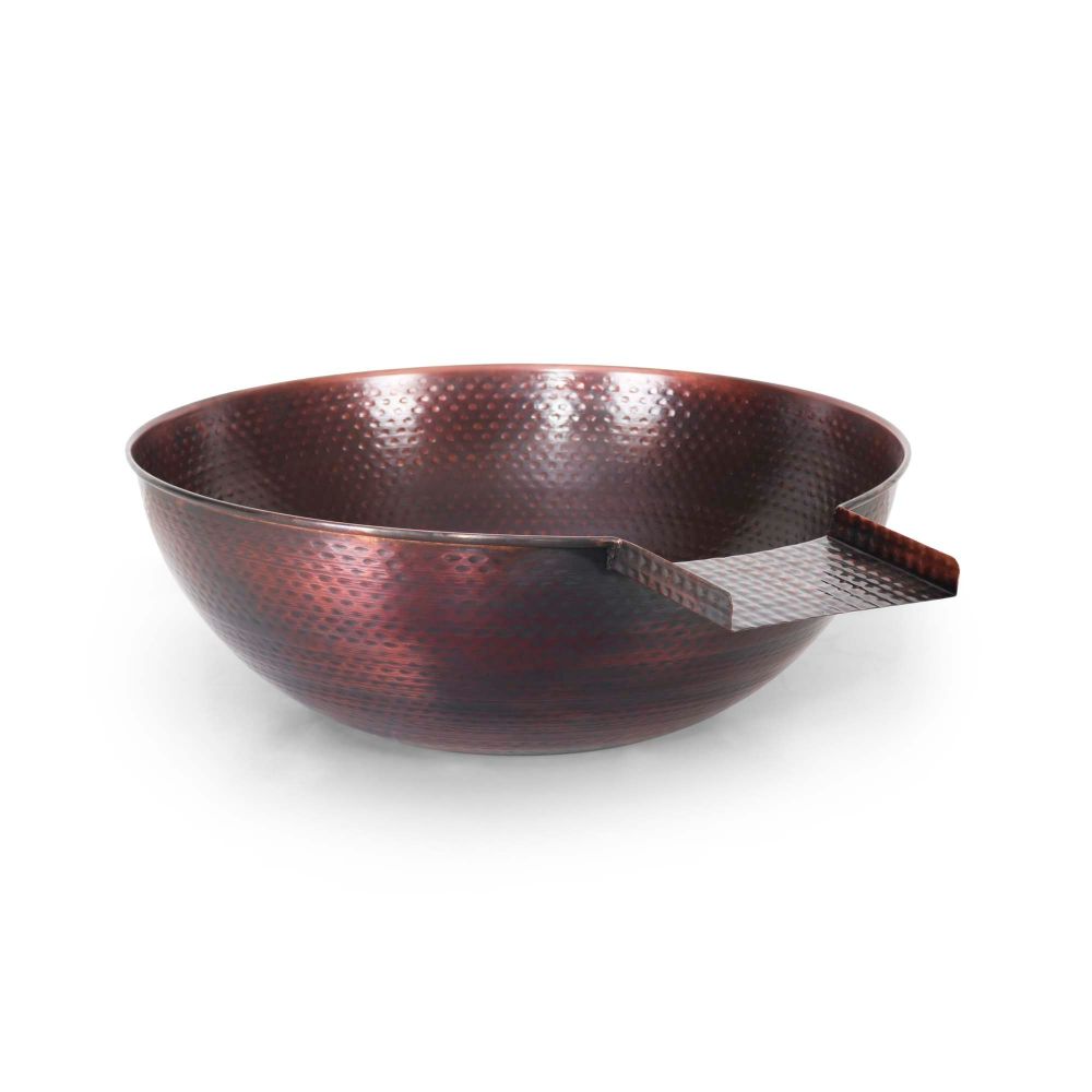 The Outdoors Plus OPT-27RCPRWO 27" Sedona Hammered Copper Water Bowl